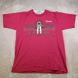 VTG 1992 Lifestyles Montana American Indian Destination Travel Shirt XL Signal